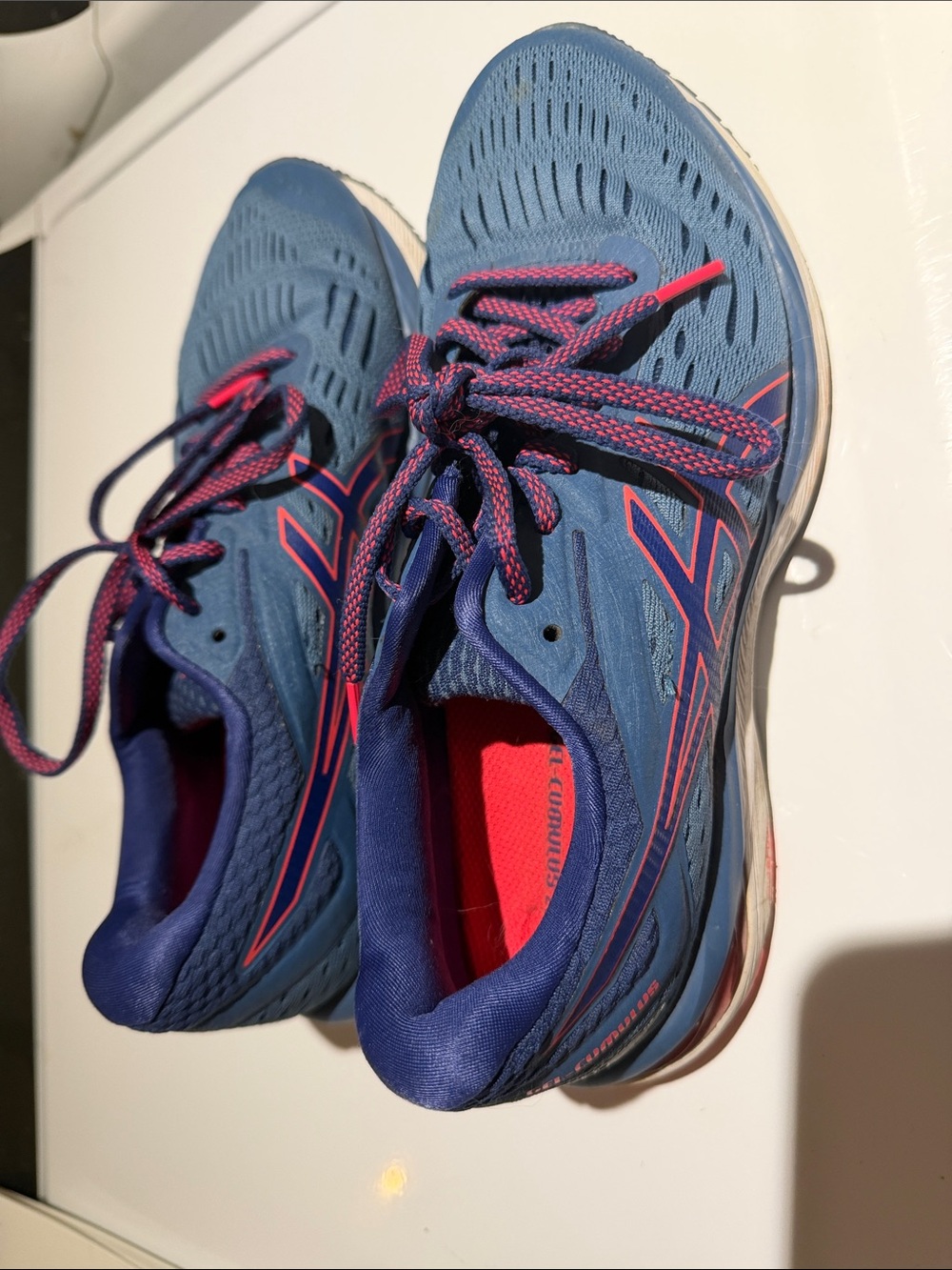ASICS Blue and Pink Women’s Running Sneakers